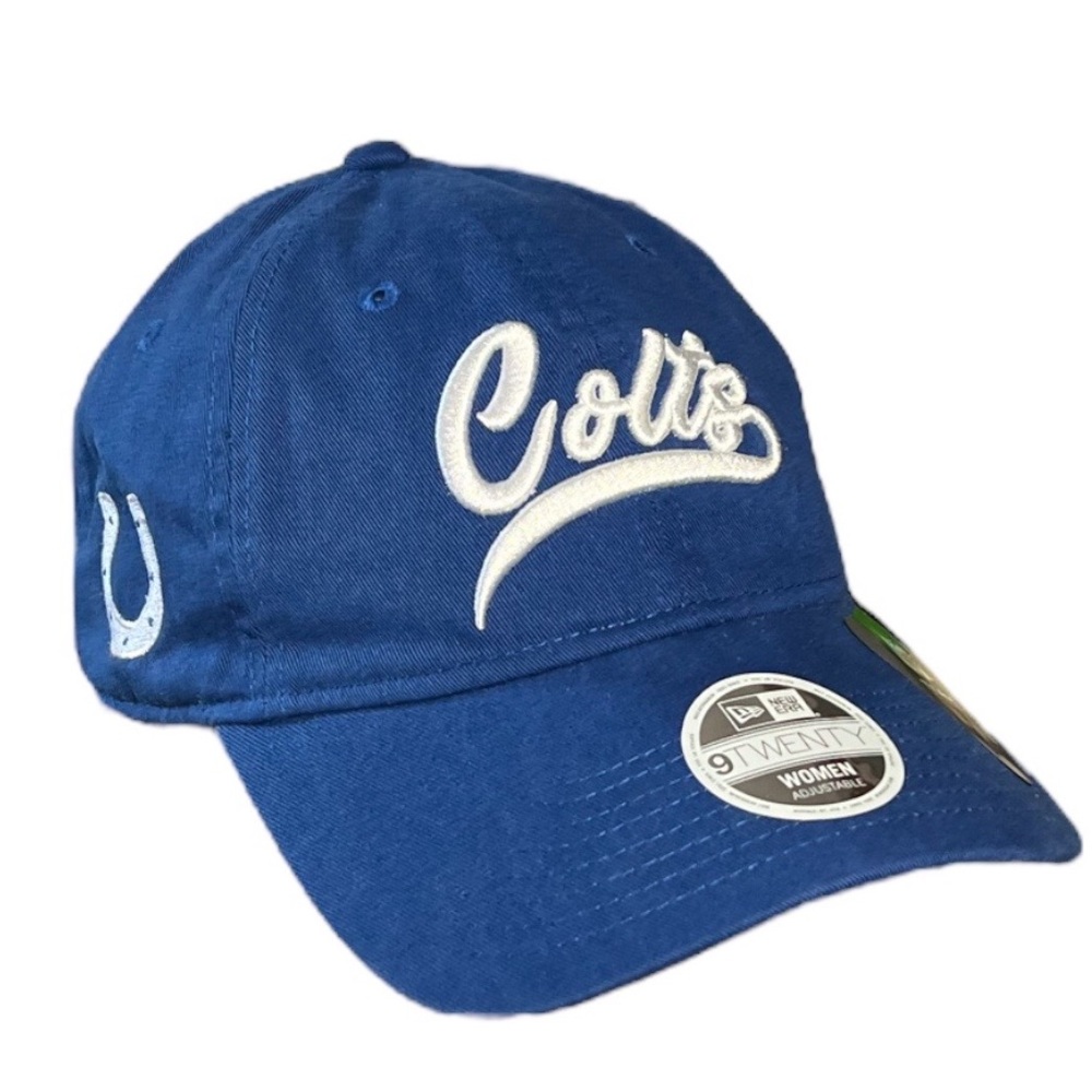 Indianapolis Colts New Era Hat Royal Tail Sweep 9TWENTY women’s buckle b…